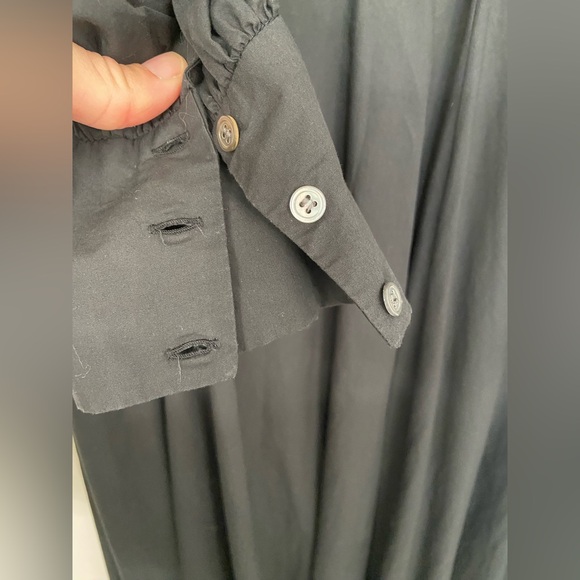 Doen Edlynne Maxi Dress Cotton Poplin Black Size Small - Picture 9 of 11